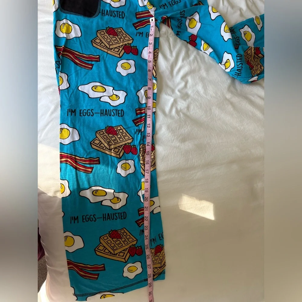 LazyOne “I’m Eggs-hausted” Bacon Eggs Pajama Pants – Women’s Small 100% Cotton - Picture 4 of 10